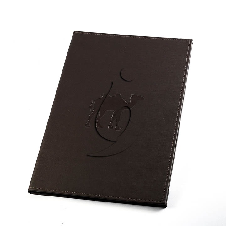 Cardápio de couro especial Camelo 190412 CER i50