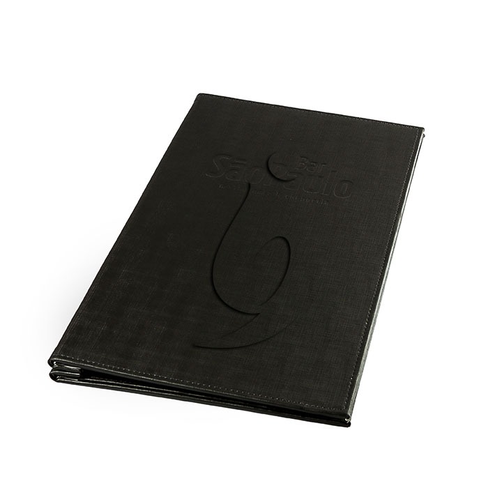 Cardápio de couro especial São Paulo frente 116542 CER-i5 P.I.P